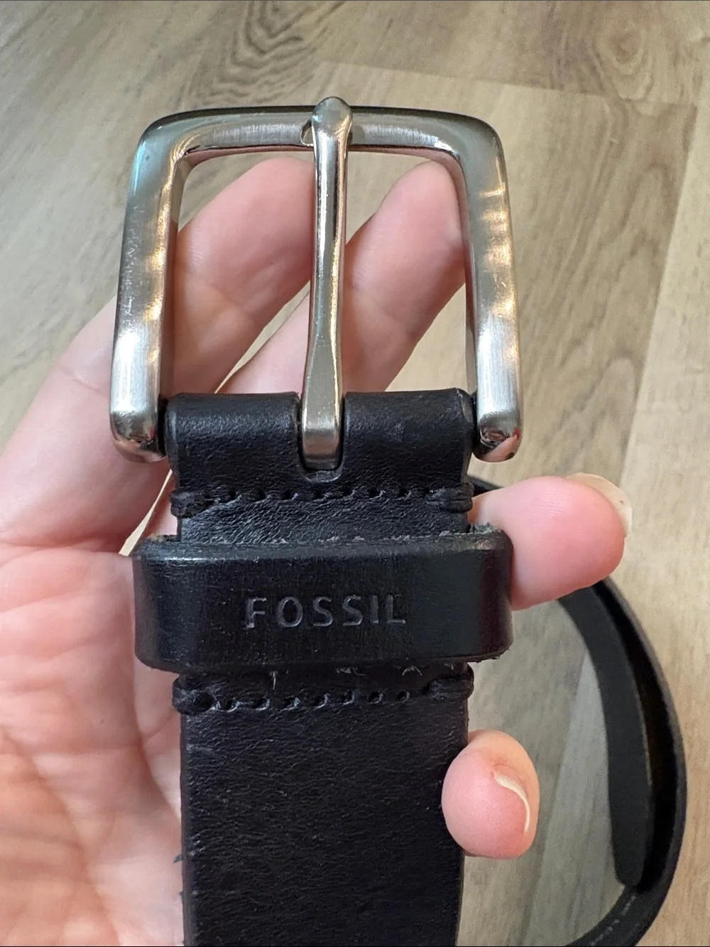 Fossil Men's Joe Black Leather Belt Size 36/90 business casual classic essential